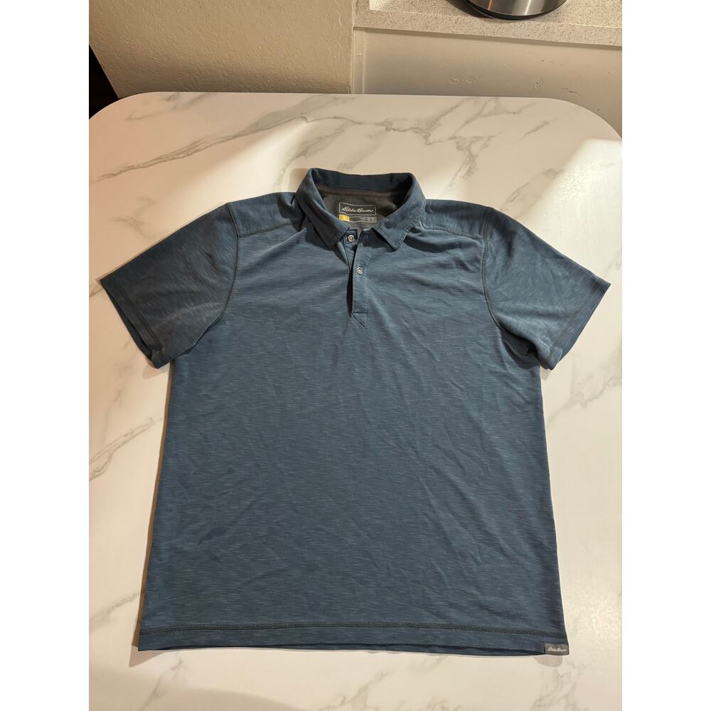 Eddie Bauer Tencel Lyocell Polo Shirt Men's Large Active Fit